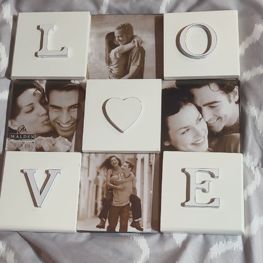 Malden Love Photo Frame - White